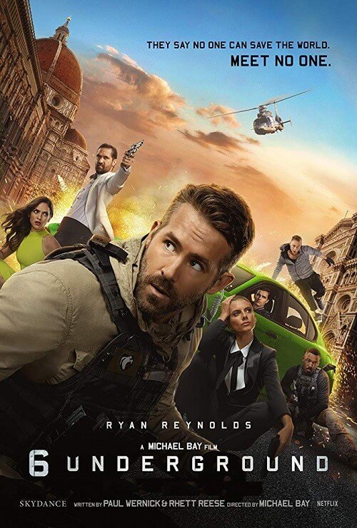 Постер к фильму Призрачная шестёрка / Шестеро вне закона / 6 Underground (2019) WEB-DLRip-AVC от DoMiNo & селезень | D, P